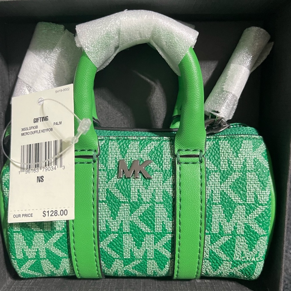 NWT Michael Kors Micro Duffle/ Key Fob